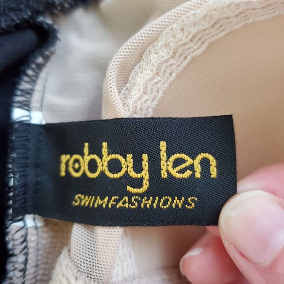 Vintage 60's Robby Len Bullet Bra Black Gold Swimsuit - Picture 13 of 13